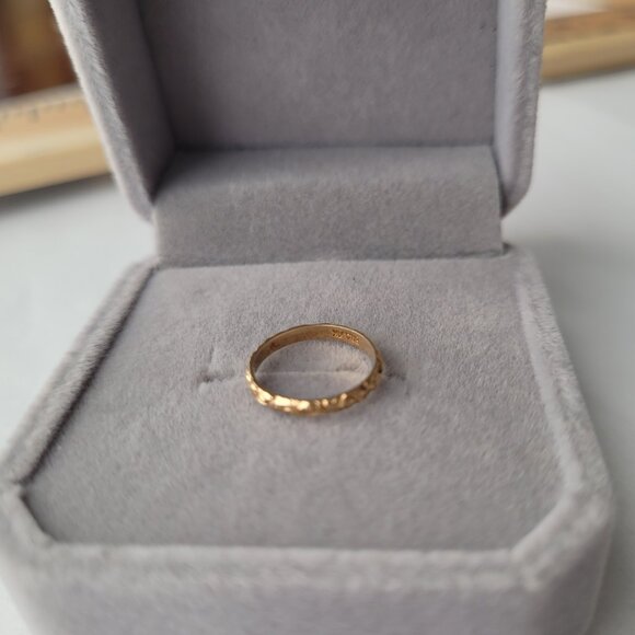 Vintage Yellow Gold Ring Charm Tiny Size 10kBDABudlong Docherty & Armstrong
